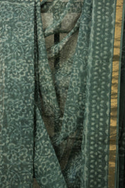 Moss Green HBP Kota Doria Saree - SRMGKDS232