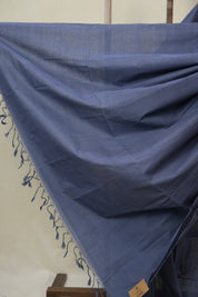 Grey Plain Cotton Mangalgiri Saree - SRGPCMS102