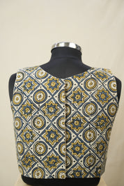 Cream HBP Ajrakh Cotton Blouse - SRCACB19