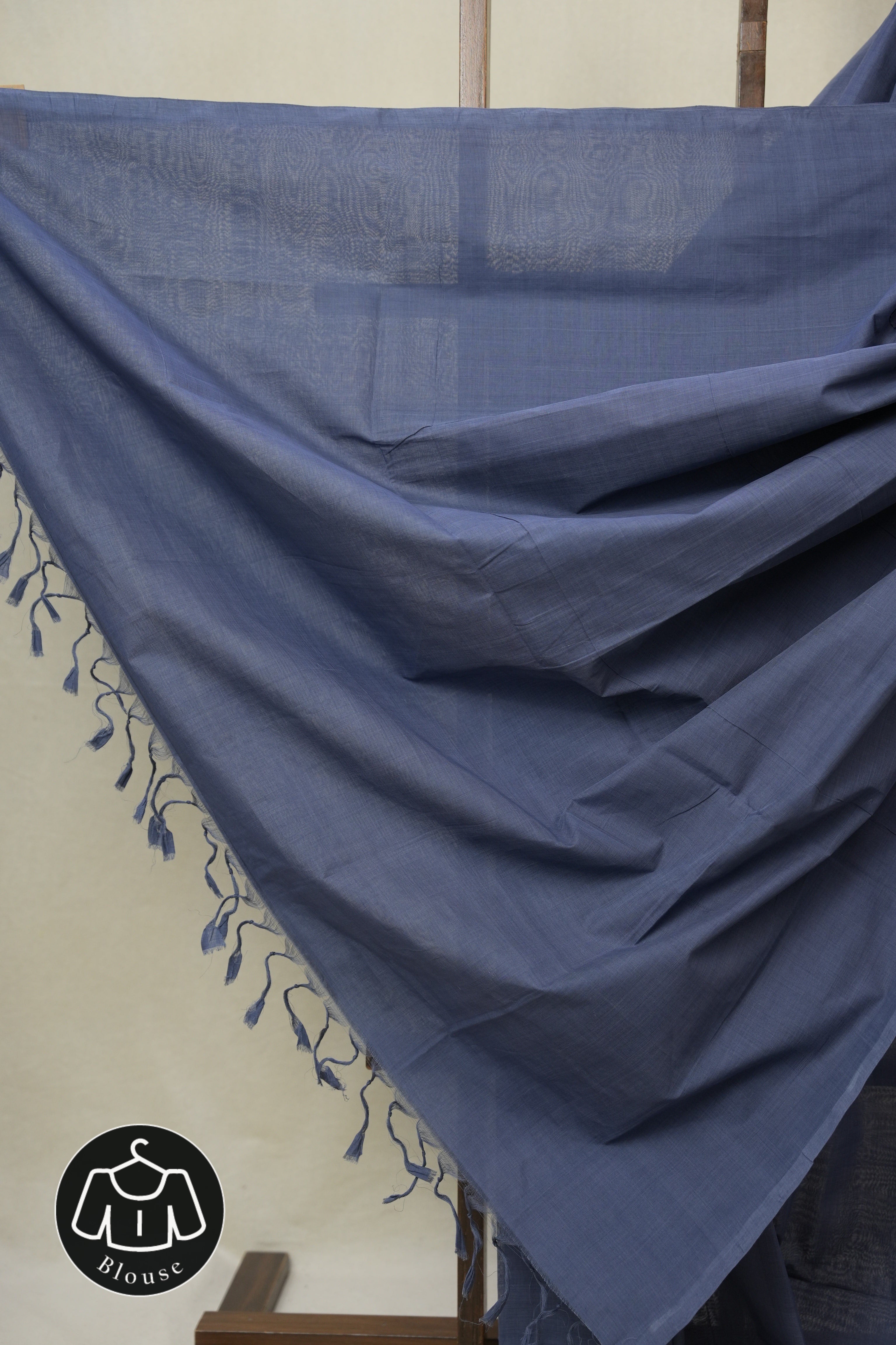 Grey Plain Cotton Mangalgiri Saree - SRGPCMS102