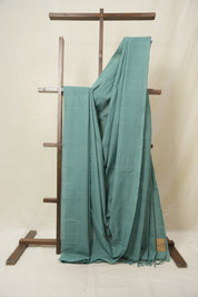 Green Plain Cotton Mangalgiri Saree - SRGPCMS103