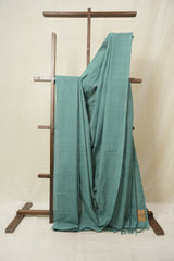 Green Plain Cotton Mangalgiri Saree - SRGPCMS103