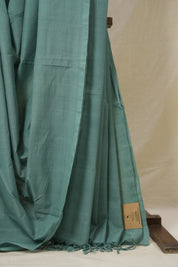 Green Plain Cotton Mangalgiri Saree - SRGPCMS103