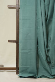 Green Plain Cotton Mangalgiri Saree - SRGPCMS103