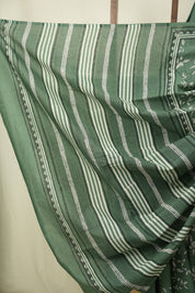 Sage Green HBP Cotton Saree - SRSGCS3592