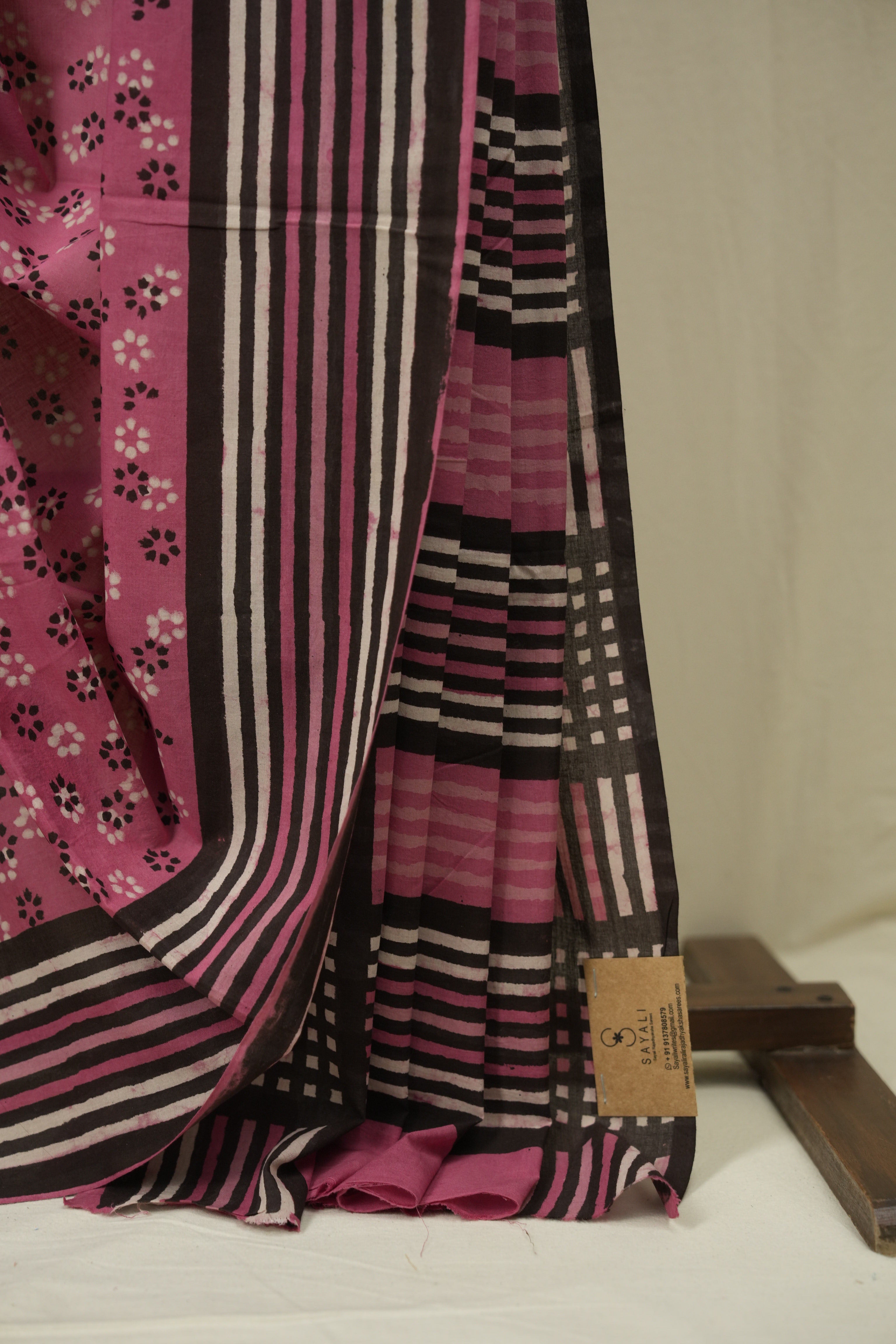 Pink HBP Cotton Saree - SRPCS3598