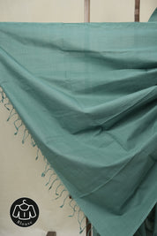 Green Plain Cotton Mangalgiri Saree - SRGPCMS103