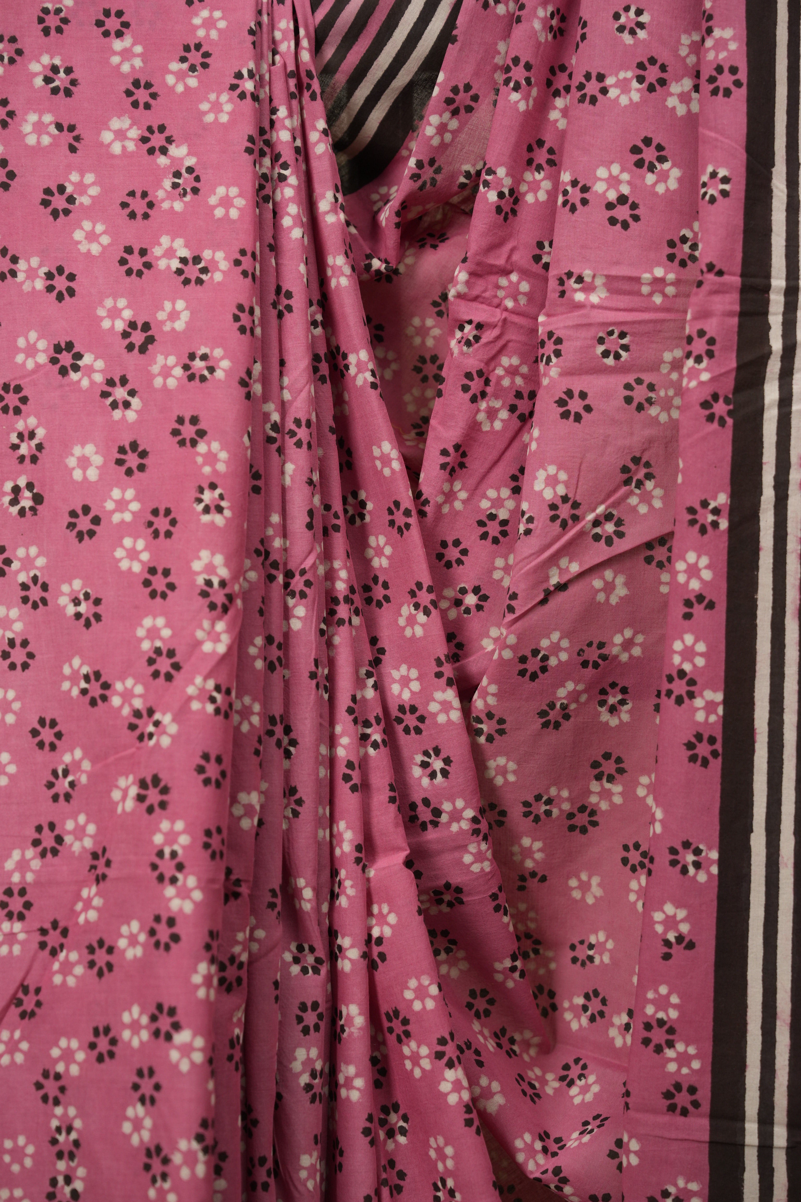 Pink HBP Cotton Saree - SRPCS3598