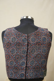 Blue HBP Ajrakh Cotton Blouse - SRBACB18