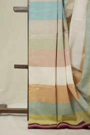 Multicolour Cotton Mangalgiri Saree - SRMCMS88
