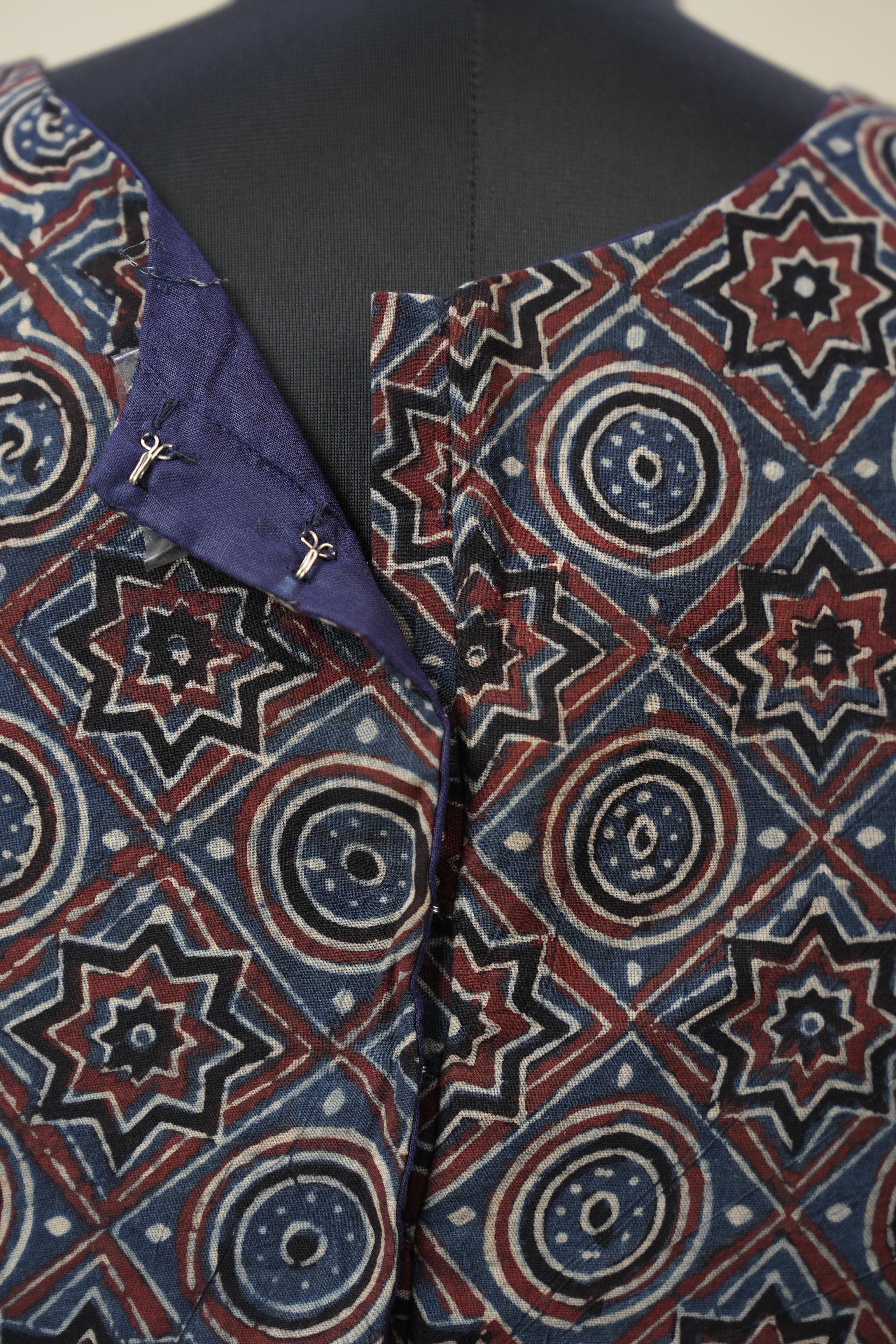 Blue HBP Ajrakh Cotton Blouse - SRBACB18