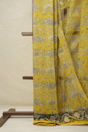 Yellow HBP Kota Doria Saree - SRYKDS231