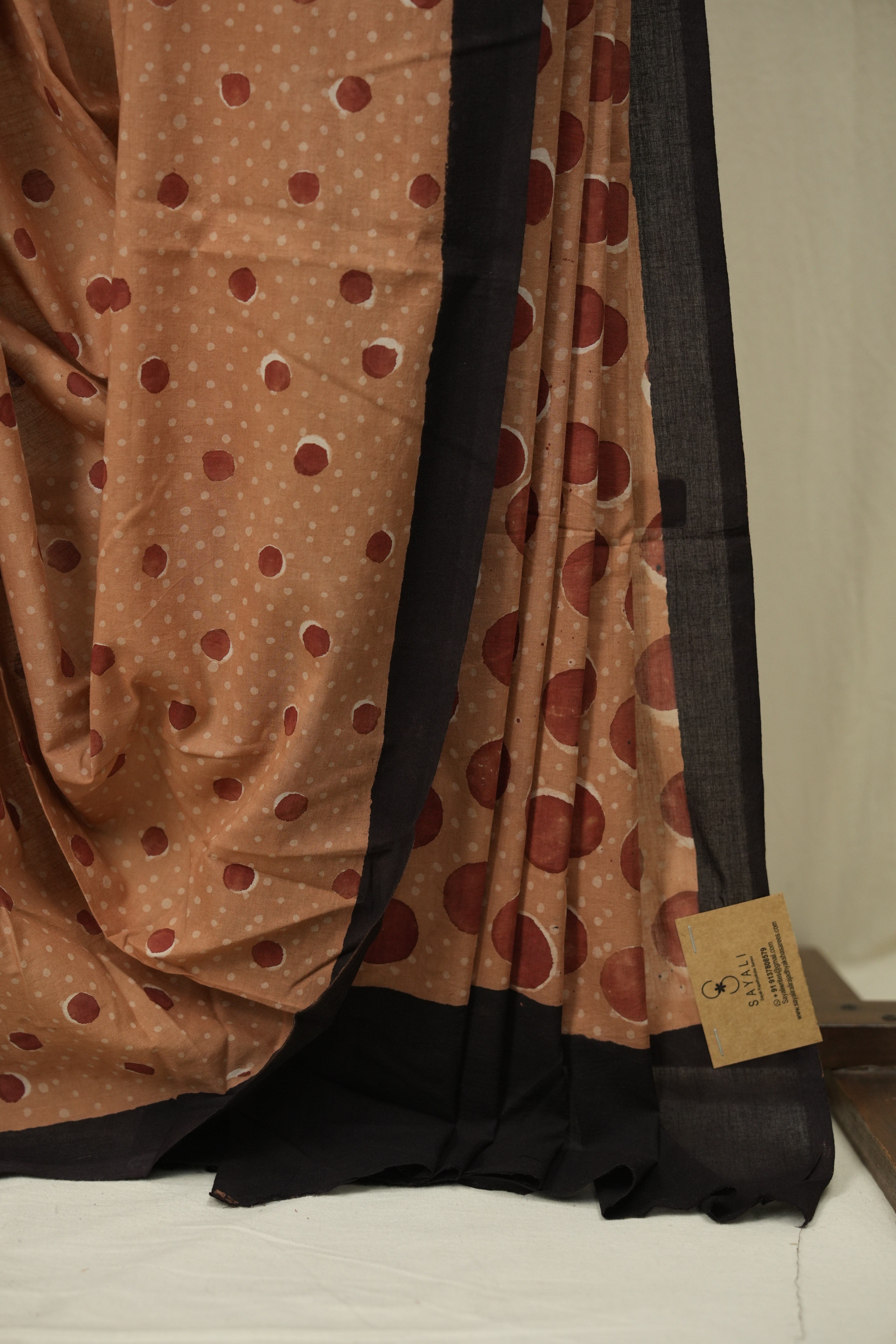 Peach HBP Cotton Saree - SRPCS3591