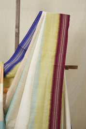 Multicolour Cotton Mangalgiri Saree - SRMCMS88