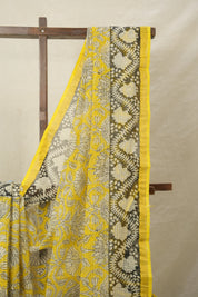 Yellow HBP Kota Doria Saree - SRYKDS231