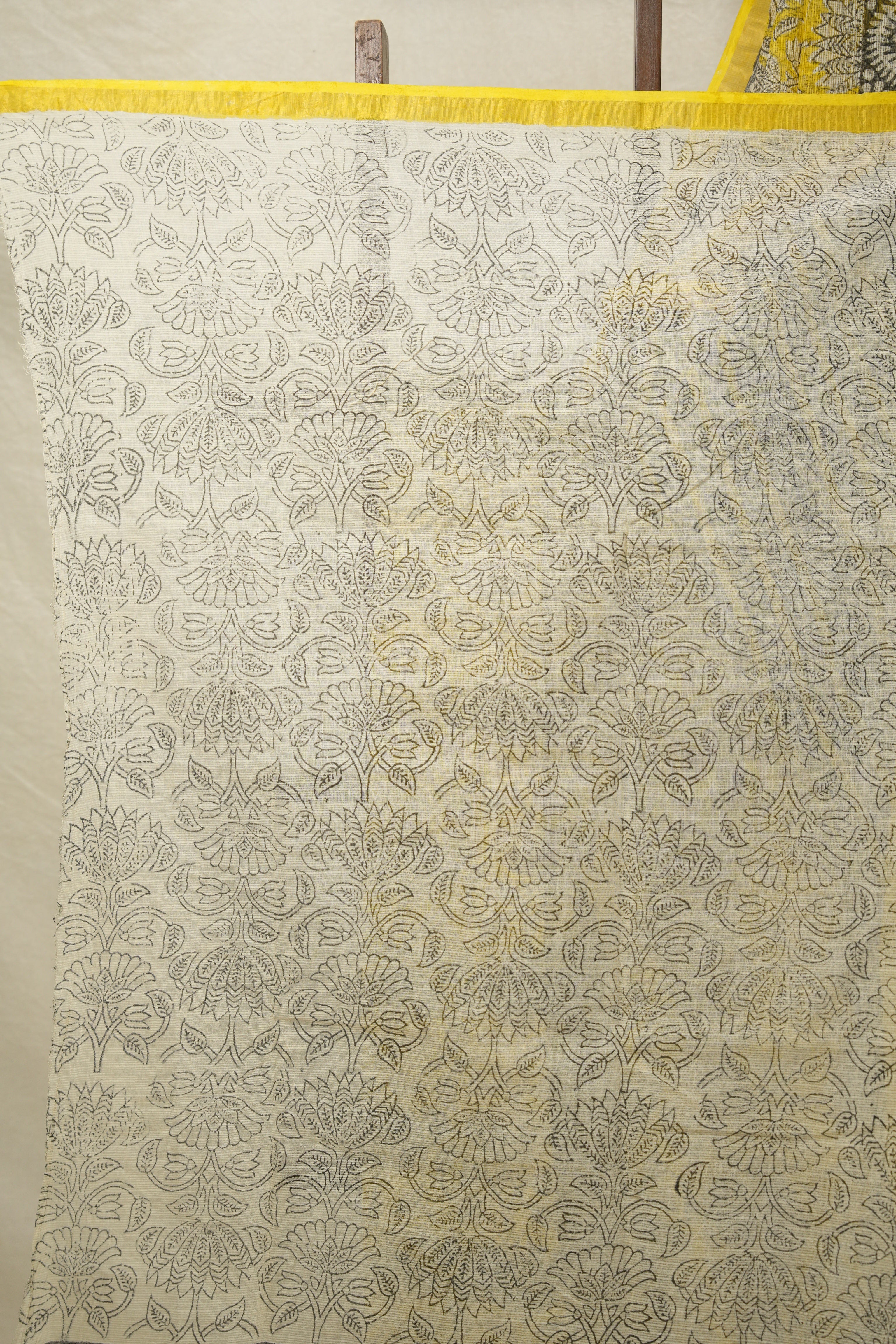 Yellow HBP Kota Doria Saree - SRYKDS231