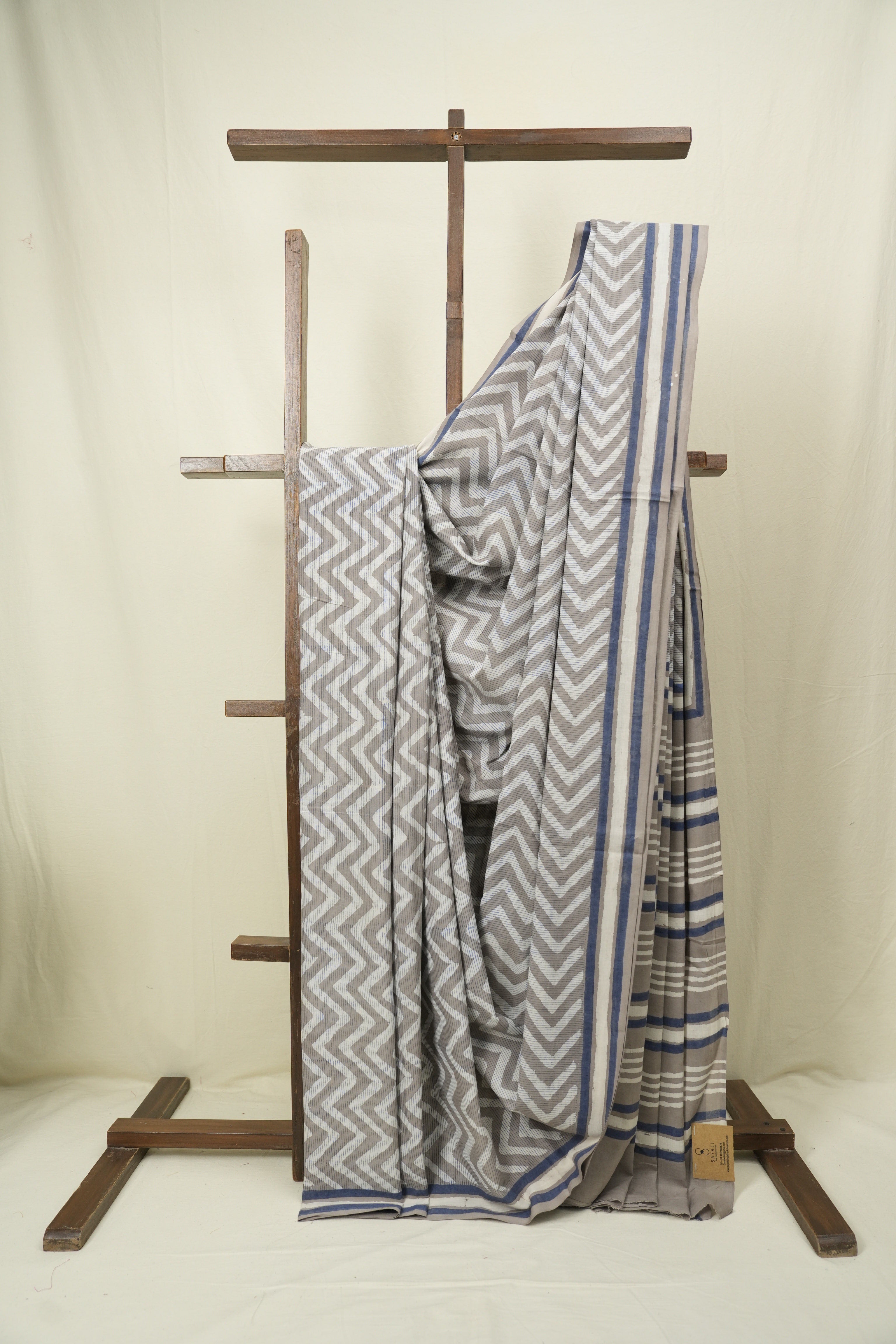 Grey HBP Cotton Saree - SRGCS3495