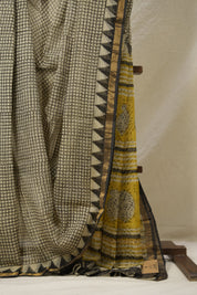 Black Checks HBP Kota Doria Saree - SRBCKDS229