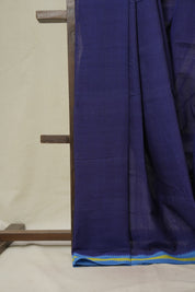 Blue Cotton Mangalgiri Saree - SRBCMS89