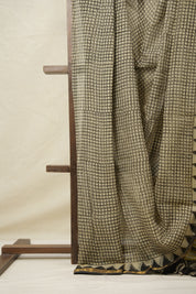 Black Checks HBP Kota Doria Saree - SRBCKDS229