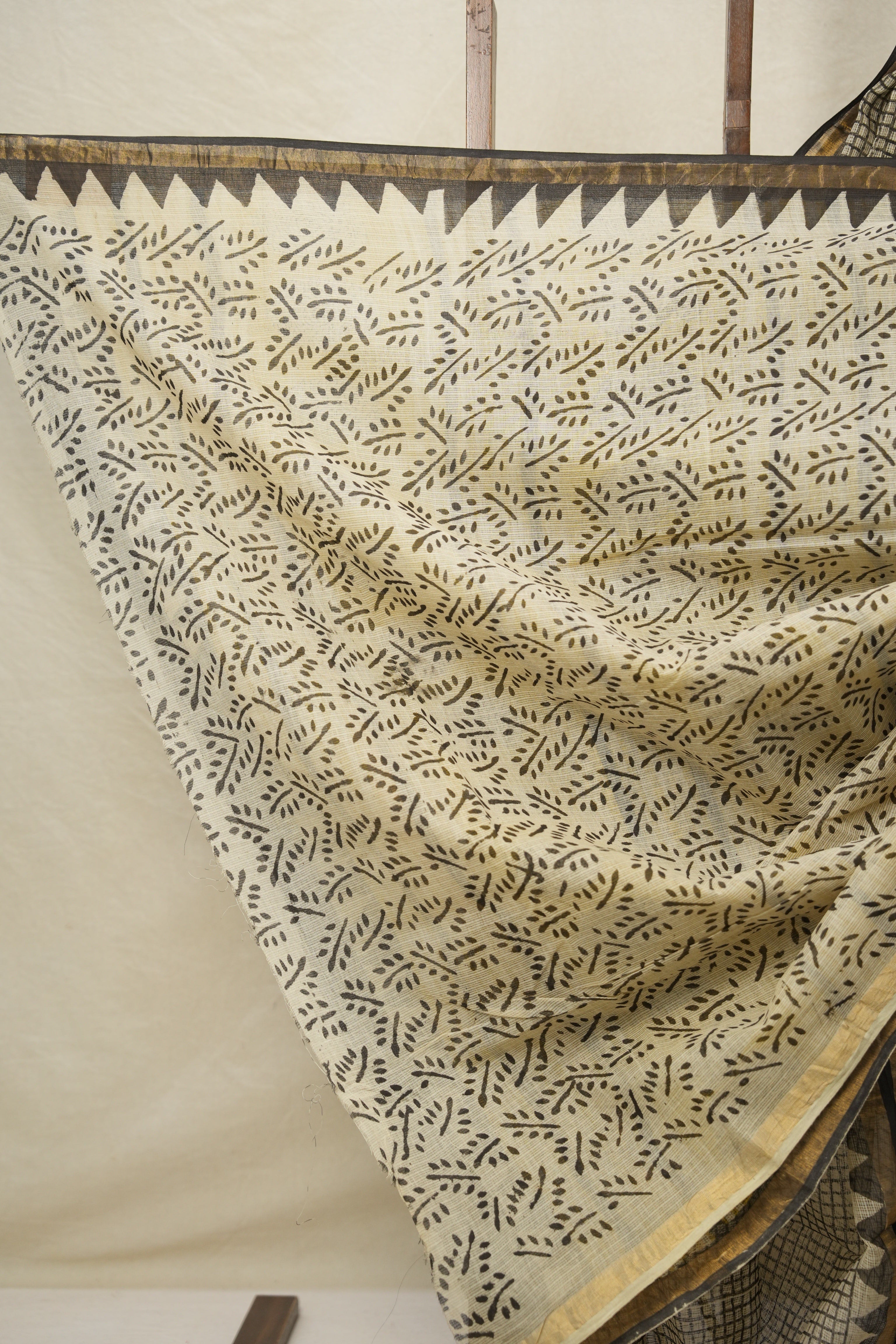 Black Checks HBP Kota Doria Saree - SRBCKDS229