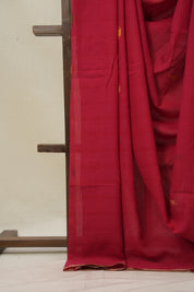Red Mul Bengal Cotton Jamdani Saree - SRRCJS227