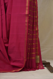 Pink Cotton Mangalgiri Saree - SRPCMS79