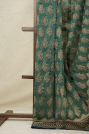 Grass Green HBP Kota Doria Saree - SRGGKDS214