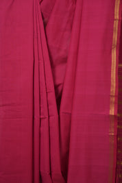 Pink Cotton Mangalgiri Saree - SRPCMS79