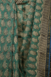 Grass Green HBP Kota Doria Saree - SRGGKDS214