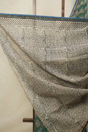 Grass Green HBP Kota Doria Saree - SRGGKDS214