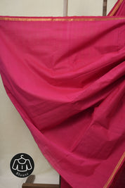 Pink Cotton Mangalgiri Saree - SRPCMS79