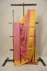Rose Pink Hanborder Pattu Chanderi Silk Saree - SRRPHPCSS474