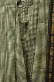 Yellow Black HBP Kota Doria Saree - SRYBKDS210