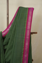 Green Cotton Mangalgiri Saree - SRGCMS80