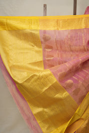 Rose Pink Hanborder Pattu Chanderi Silk Saree - SRRPHPCSS474