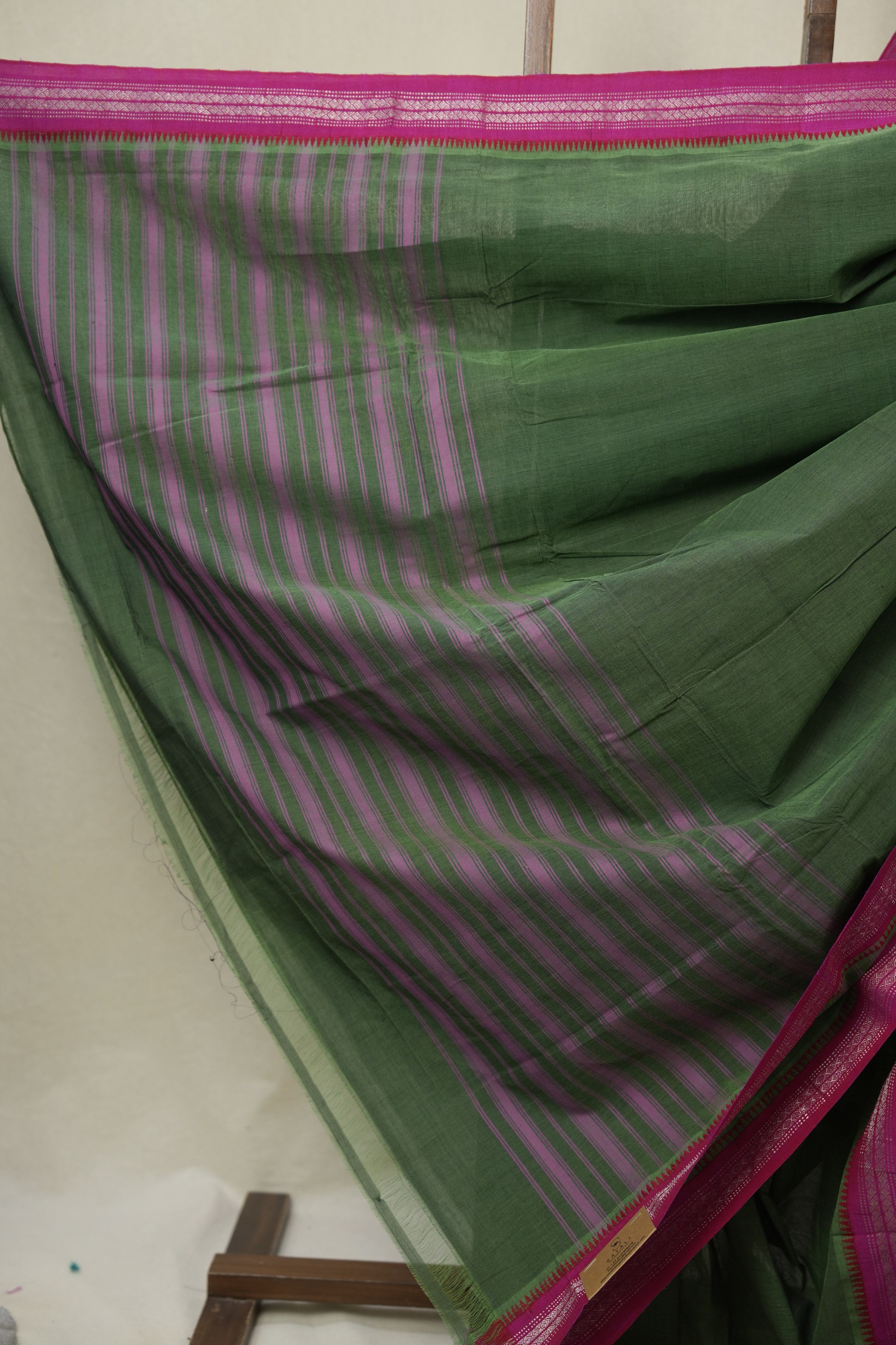 Green Cotton Mangalgiri Saree - SRGCMS80