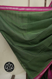 Green Cotton Mangalgiri Saree - SRGCMS80