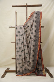 Cream HBP Kota Doria Saree - SRCKDS211