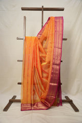 Orange Chanderi Silk Saree - SROCSS498