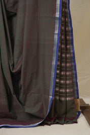 Dual Tone Green Cotton Mangalgiri Saree - SRDTGCMS81