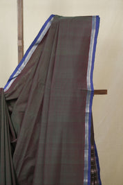 Dual Tone Green Cotton Mangalgiri Saree - SRDTGCMS81