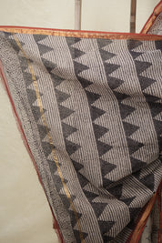 Cream HBP Kota Doria Saree - SRCKDS211