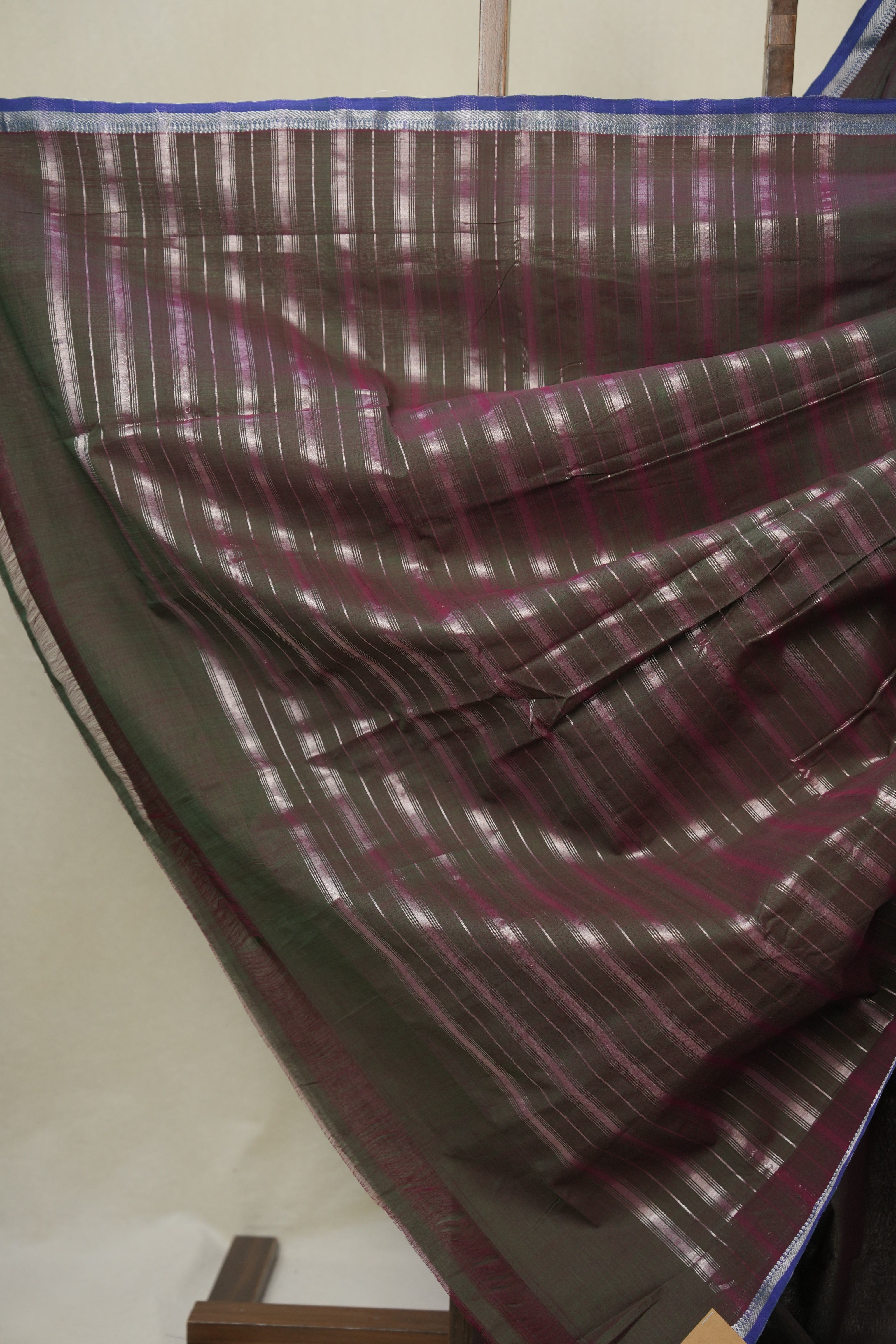 Dual Tone Green Cotton Mangalgiri Saree - SRDTGCMS81