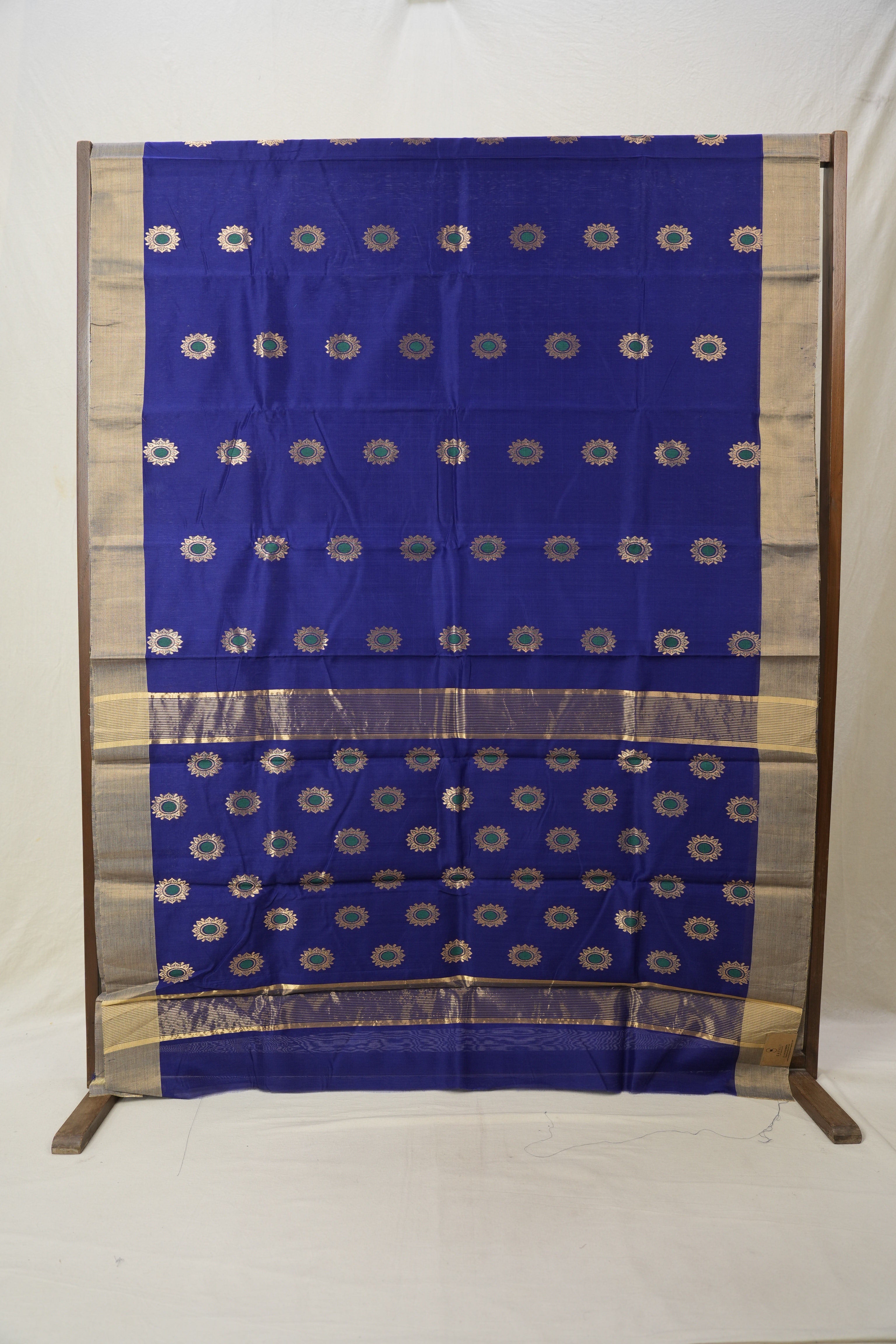 Royal Blue Chanderi Cotton Silk Saree - SRRBCSS374