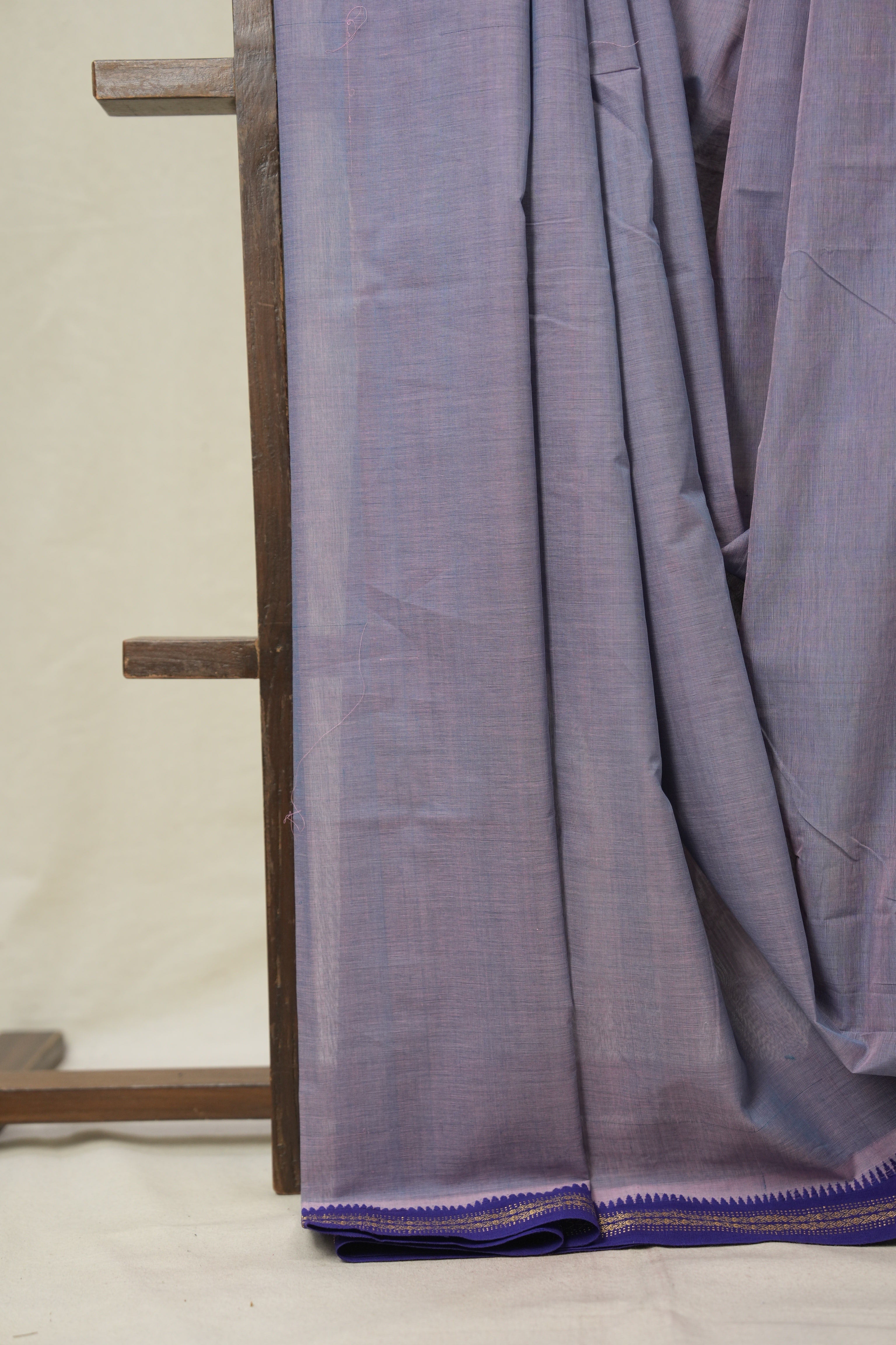 Grey Pink Cotton Mangalgiri Saree - SRTTPCMS82