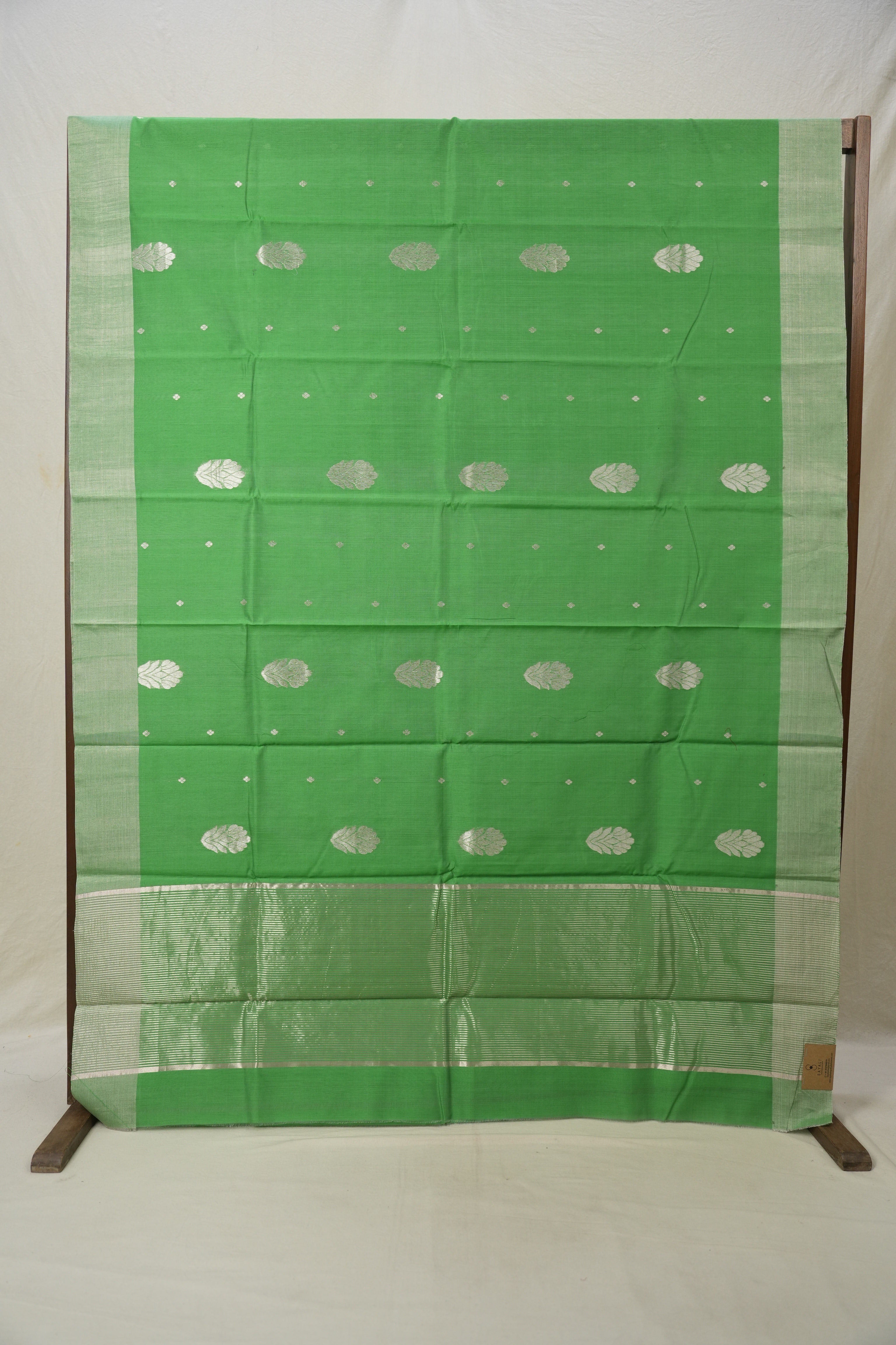 Green Chanderi Cotton Silk Saree - SRGCSS425