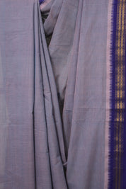 Grey Pink Cotton Mangalgiri Saree - SRTTPCMS82