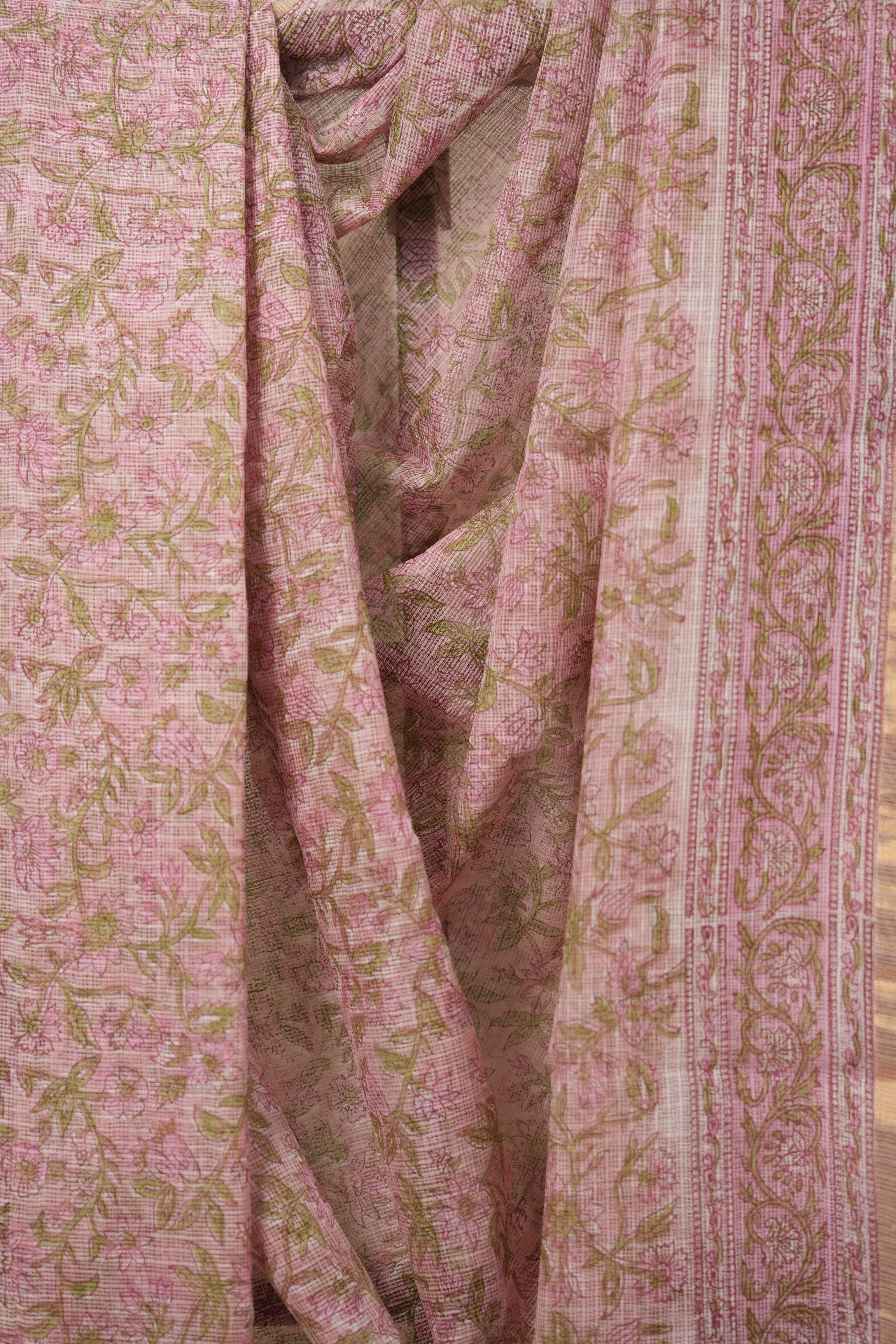 Pink HBP Kota Doria Saree - SRPKDS206