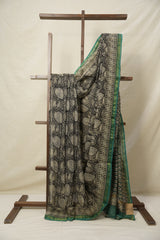 Green HBP Kota Doria Saree - SRGKDS207